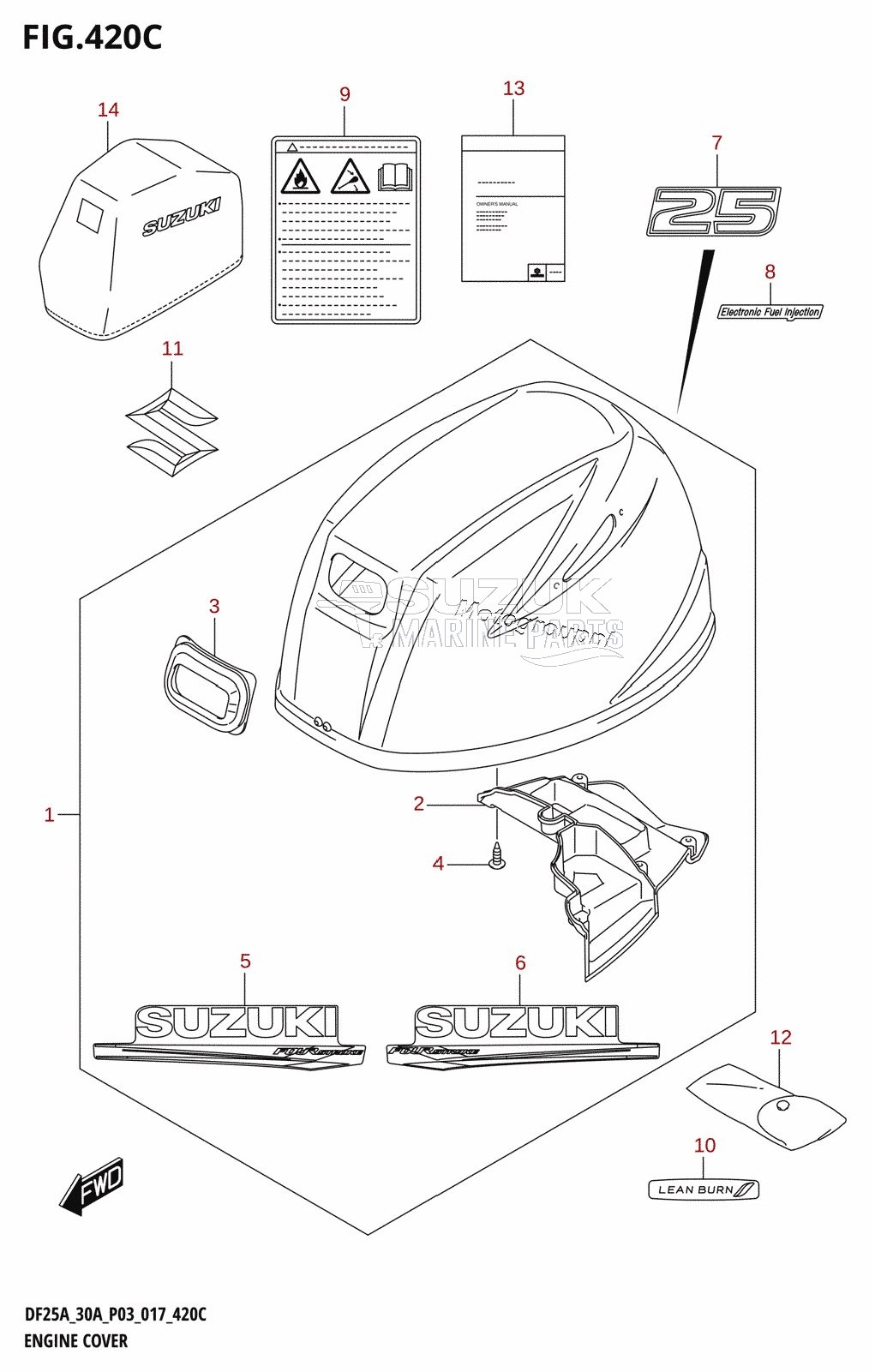 ENGINE COVER (DF25AT:P03)