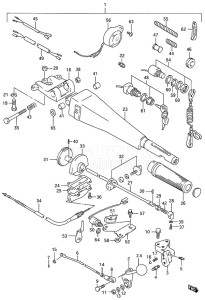 DT 75 drawing Tiller Handle (1996 to 1997)