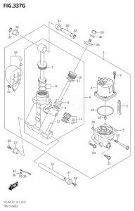 14003F-710001 (2017) 140hp E11 E40-Gen. Export 1-and 2 (DF140AT) DF140A drawing TRIM CYLINDER (DF140AT:E40)