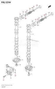 DF150Z From 15002Z-210001 (E01 E40)  2012 drawing CAMSHAFT (DF175Z:E40)