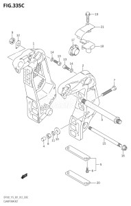 10002F-210001 (2012) 100hp E01 E40-Gen. Export 1 - Costa Rica (DF100T) DF100 drawing CLAMP BRACKET (DF115T:E01)