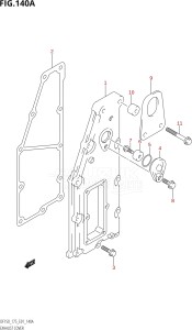 17501Z-680001 (2006) 175hp E01-Gen. Export 1 (DF175ZK6) DF175Z drawing EXHAUST COVER