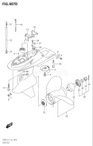 08002F-140001 (2021) 80hp E01 E40-Gen. Export 1 - Costa Rica (DF80AT) DF80A drawing GEAR CASE (DF80A:E40:021)