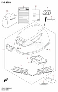 DF9.9B From 00995F-510001 (P01)  2005 drawing ENGINE COVER (DF20A:P40)