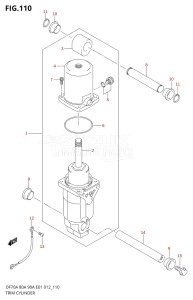 08002F-310001 (2013) 80hp E40-Costa Rica (DF80A) DF80A drawing TRIM CYLINDER