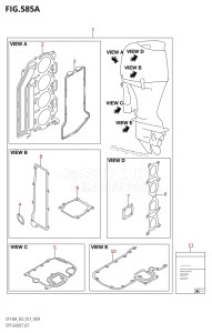 DF140AZ From 14003Z-310001 (E03)  2013 drawing OPT:GASKET SET