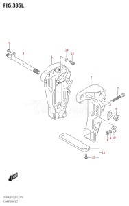 04003F-710001 (2017) 40hp E01-Gen. Export 1 (DF40A  DF40AQH  DF40ATH) DF40A drawing CLAMP BRACKET (DF60ATH:E01)