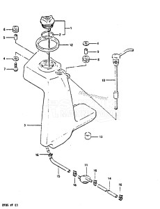 DT85 From 8501-300001 till 310443 ()  1978 drawing OIL TANK (MODEL VF)