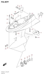 DF140AZ From 14003Z-910001 (E11 E40)  2019 drawing GEAR CASE (DF115AST)