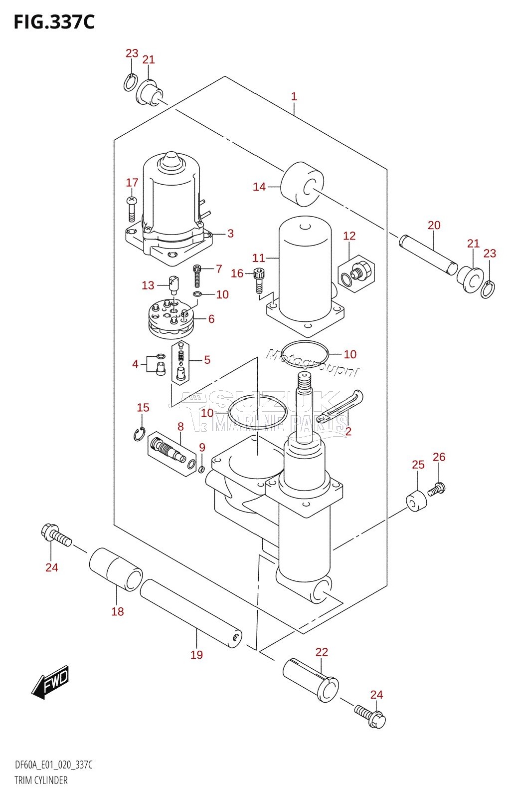 TRIM CYLINDER (DF50AVTH,DF60AVT,DF60AVTH,DF40ASVT)