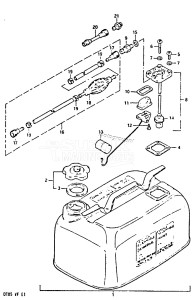 DT85 From 8501-410444 till 412597 ()  1984 drawing FUEL TANK