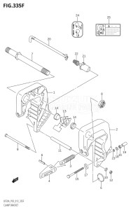 01504F-310001 (2013) 15hp P03-U.S.A (DF15A  DF15AR) DF15A drawing CLAMP BRACKET (DF20AR:P03)