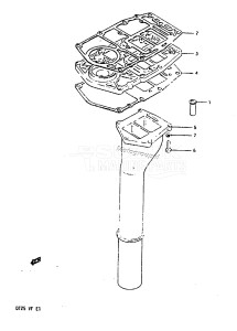 DT25 From 02503-405316-407354 ()  1984 drawing EXHAUST TUBE