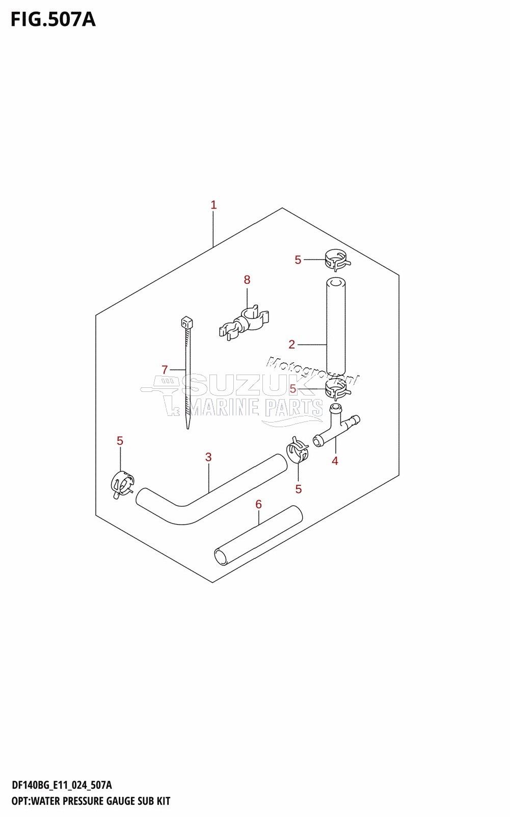 OPT:WATER PRESSURE GAUGE SUB KIT (DF115BG,DF115BZG)