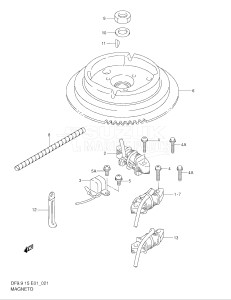 00991F-861001- (1998) 9.9hp - (DF9.9(A,AR)S W) DF9.9(A,A)S W drawing MAGNETO