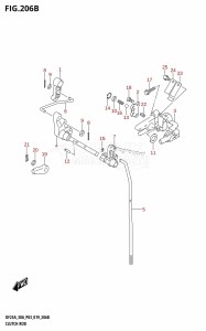 DF30A From 03003F-910001 (P03)  2019 drawing CLUTCH ROD (DF25AT,DF30AT)