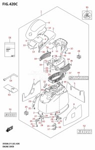 DF300B From 30003F-340001 (E11)  2023 drawing ENGINE COVER (DF300B,DF300BMD)