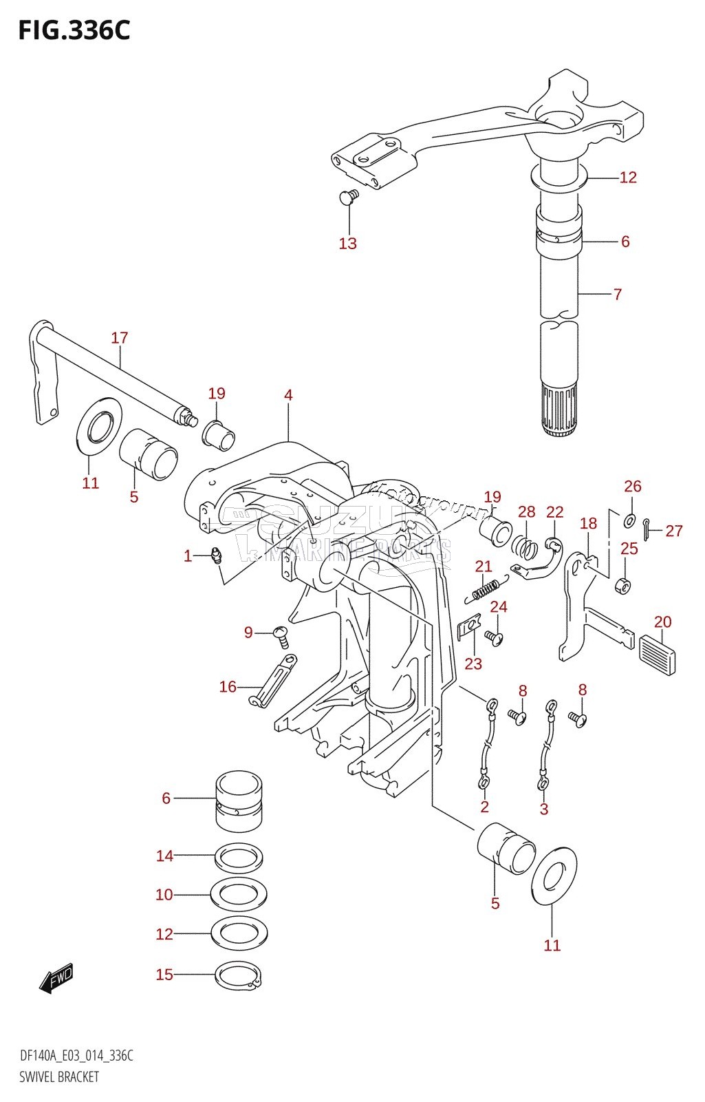 SWIVEL BRACKET (DF115AZ:E03)