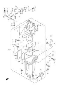 Outboard DF 70 drawing Fuel Vapor Separator (2001-2008)