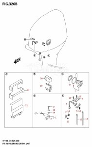 DF115BT From 11506F-440001 (E11 - E40)  2024 drawing PTT SWITCH /​ ENGINE CONTROL UNIT (DF140BT,DF140BZ)