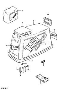 DT15 From 01501-403841 till 408230 ()  1984 drawing ENGINE COVER