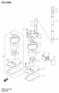 DF200T From 20002F-440001 (E01 - E40)  2024 drawing WATER PUMP (DF250ST)