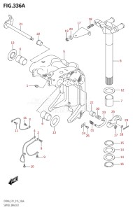 08002F-510001 (2005) 80hp E40 E01- (DF80A) DF80A drawing SWIVEL BRACKET (DF70A:E01)