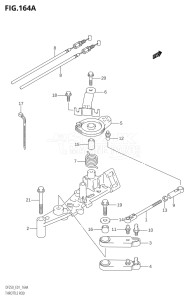 25001F-421001 (2004) 250hp E01-Gen. Export 1 (DF250TK4) DF250 drawing THROTTLE ROD