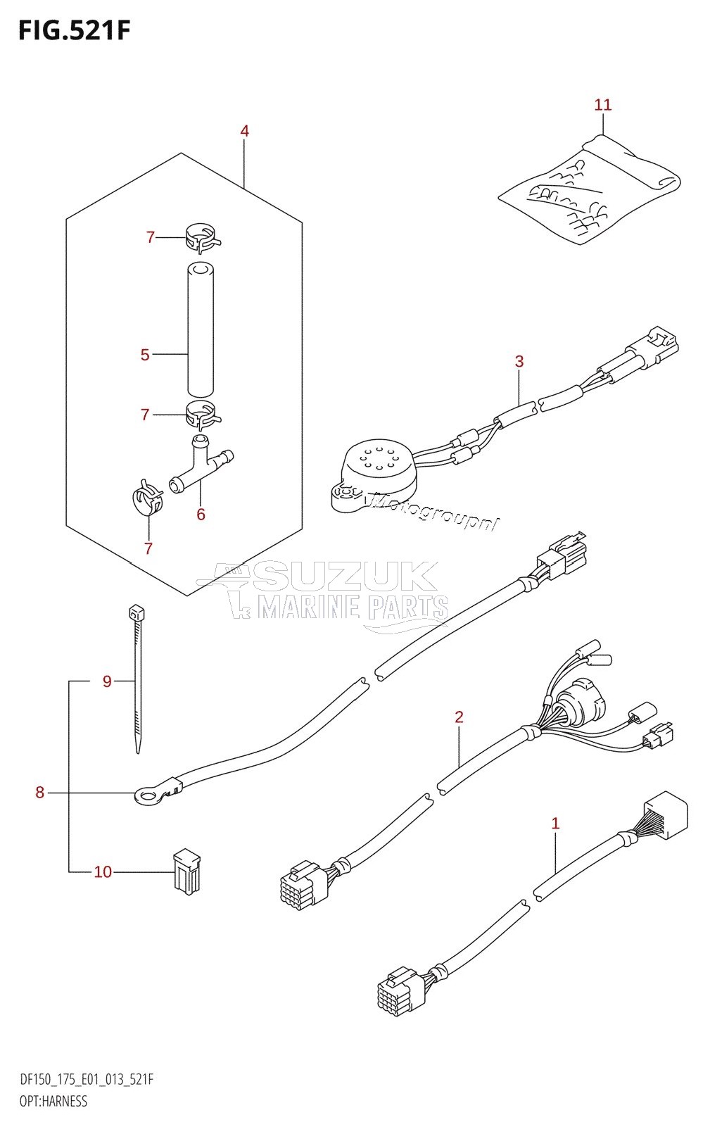 OPT:HARNESS (DF175T:E40)