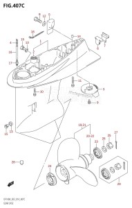 DF115AZ From 11503Z-410001 (E03)  2014 drawing GEAR CASE (DF115AZ:E03)