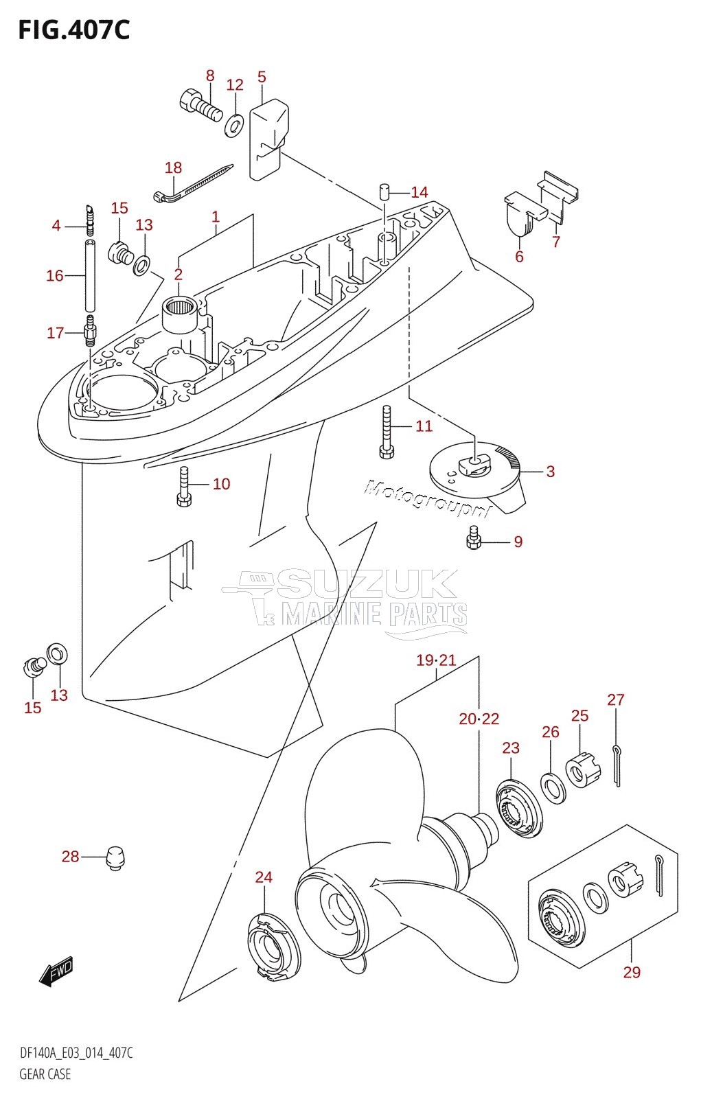 GEAR CASE (DF115AZ:E03)