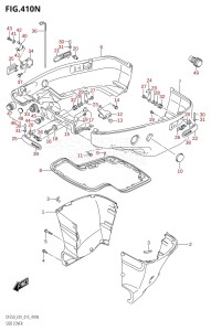 DF200 From 20002F-510001 (E01 E40)  2005 drawing SIDE COVER (DF200T:E01:L-TRANSOM)