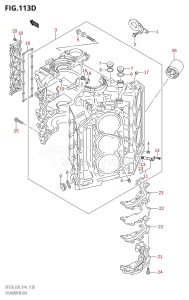 DF200 From 20002F-410001 (E03)  2014 drawing CYLINDER BLOCK (DF225Z:E03)