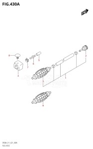 04003F-340001 (2023) 40hp E01 E11-Gen. Export 1-and 2 (DF40A  DF40AQH  DF40AT  DF40ATH) DF40A drawing FUEL HOSE (E03,E11)