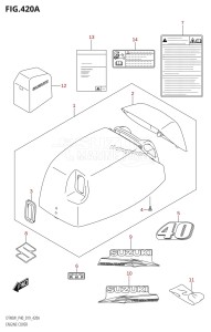 DT40 From 04005-910001 ()  2019 drawing ENGINE COVER (DT40W,DT40WR)