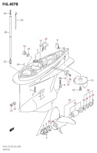 DF175T From 17502F-210001 (E03)  2012 drawing GEAR CASE (DF150Z:E03)