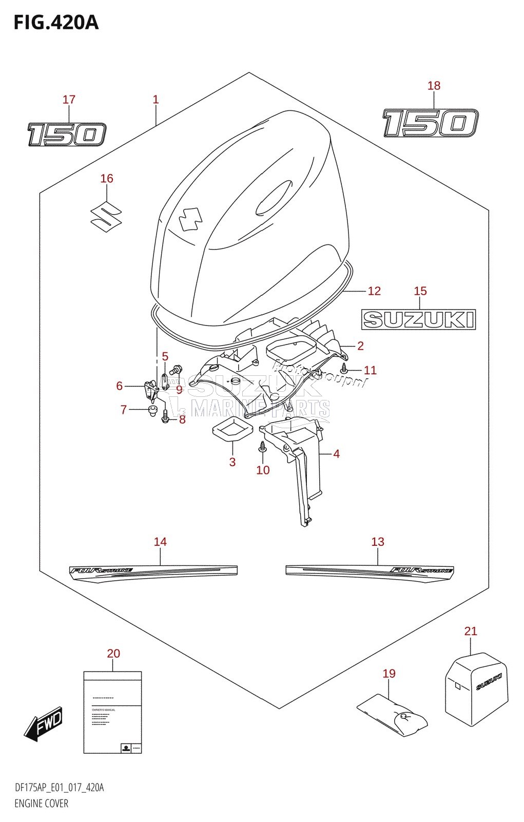 ENGINE COVER (DF150AP:E01)