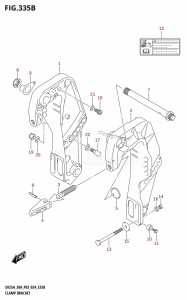 DF250A From 25003P-440001 (E11 - E40)  2024 drawing CLAMP BRACKET (DF25AT,DF25ATH,DF30AT,DF30ATH)