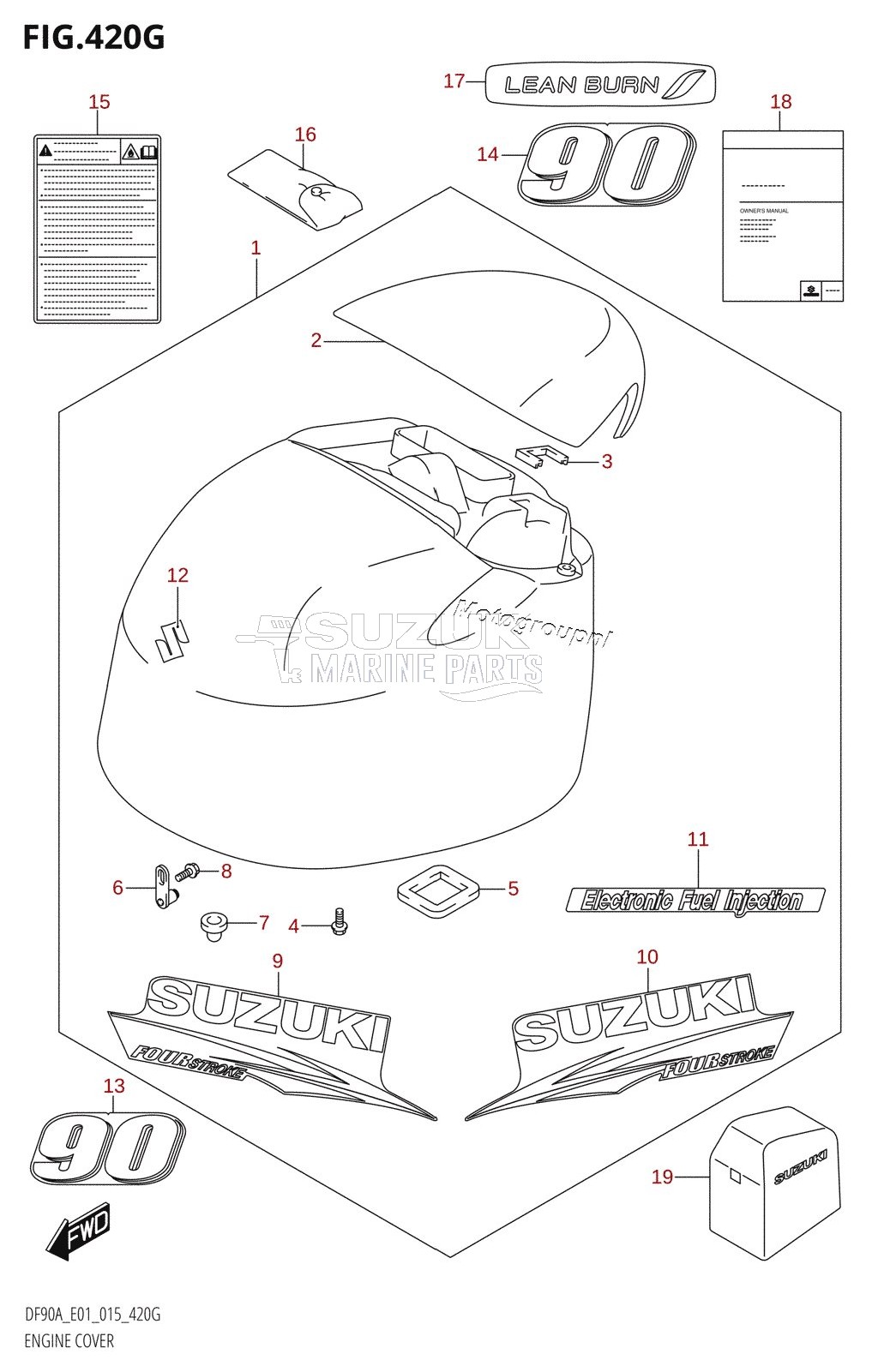 ENGINE COVER (DF90A:E01)