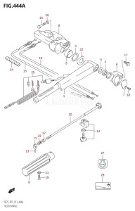 DF25 From 02503F-310001 (E01)  2013 drawing TILLER HANDLE (DF25:E01)