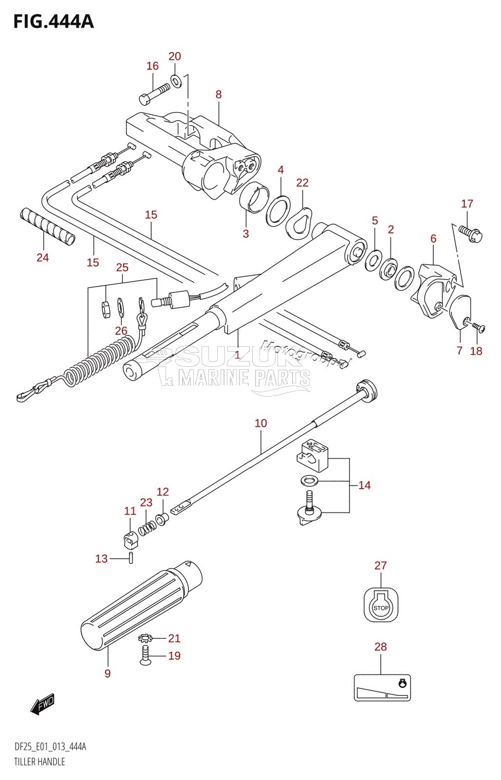 TILLER HANDLE (DF25:E01)