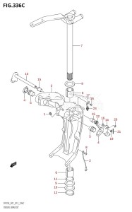 DF200Z From 20002Z-210001 (E01 E40)  2012 drawing SWIVEL BRACKET (DF200Z:E01:(X-TRANSOM,XX-TRANSOM))