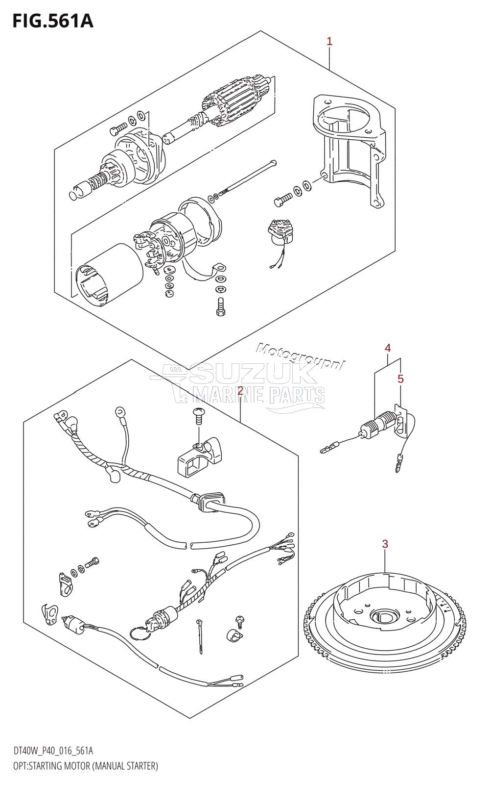 OPT:STARTING MOTOR (MANUAL STARTER) (DT40W:P40:M-STARTER)