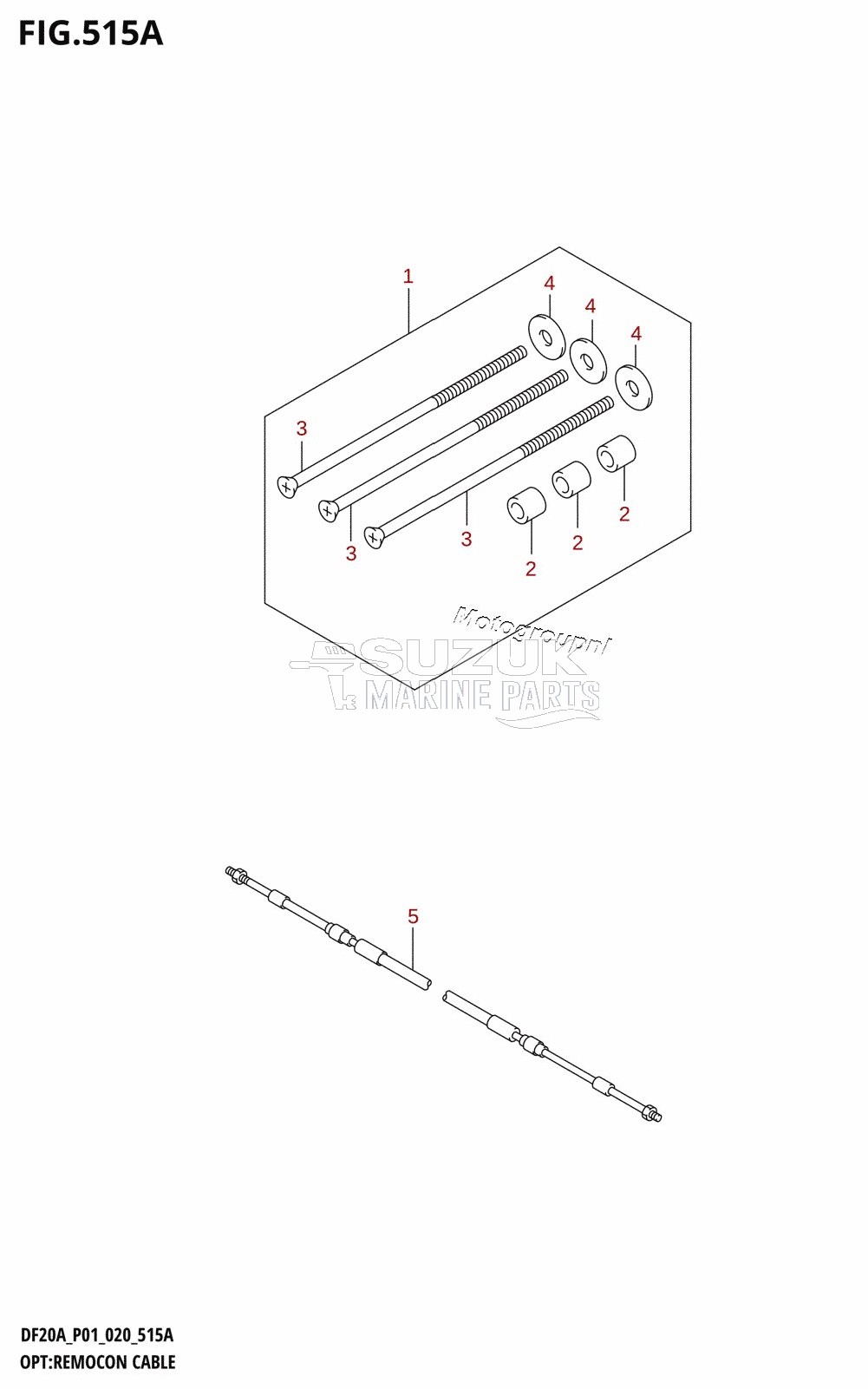 OPT:REMOCON CABLE (DF9.9B,DF9.9BR,DF9.9BT,DF15A,DF15AR,DF15AT)