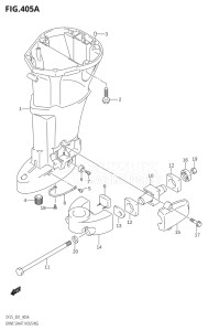 02001F-780001 (2007) 20hp E01-Gen. Export 1 (DF20RK7  DF20RK8) DF20 drawing DRIVE SHAFT HOUSING