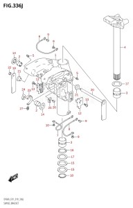 06002F-910001 (2019) 60hp E01-Gen. Export 1 (DF60AQH  DF60AT  DF60ATH) DF60A drawing SWIVEL BRACKET (DF50AVTH:E01)