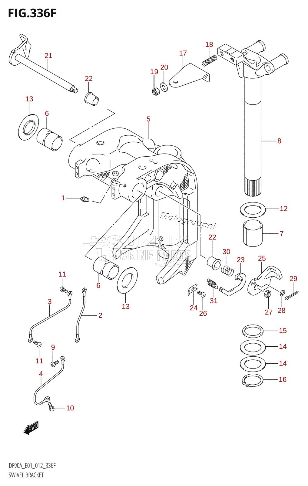 SWIVEL BRACKET (DF80A:E40)