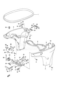 Outboard DF 90A drawing Side Cover