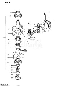 DT40 From 04003-401001 ()  1984 drawing CRANKSHAFT