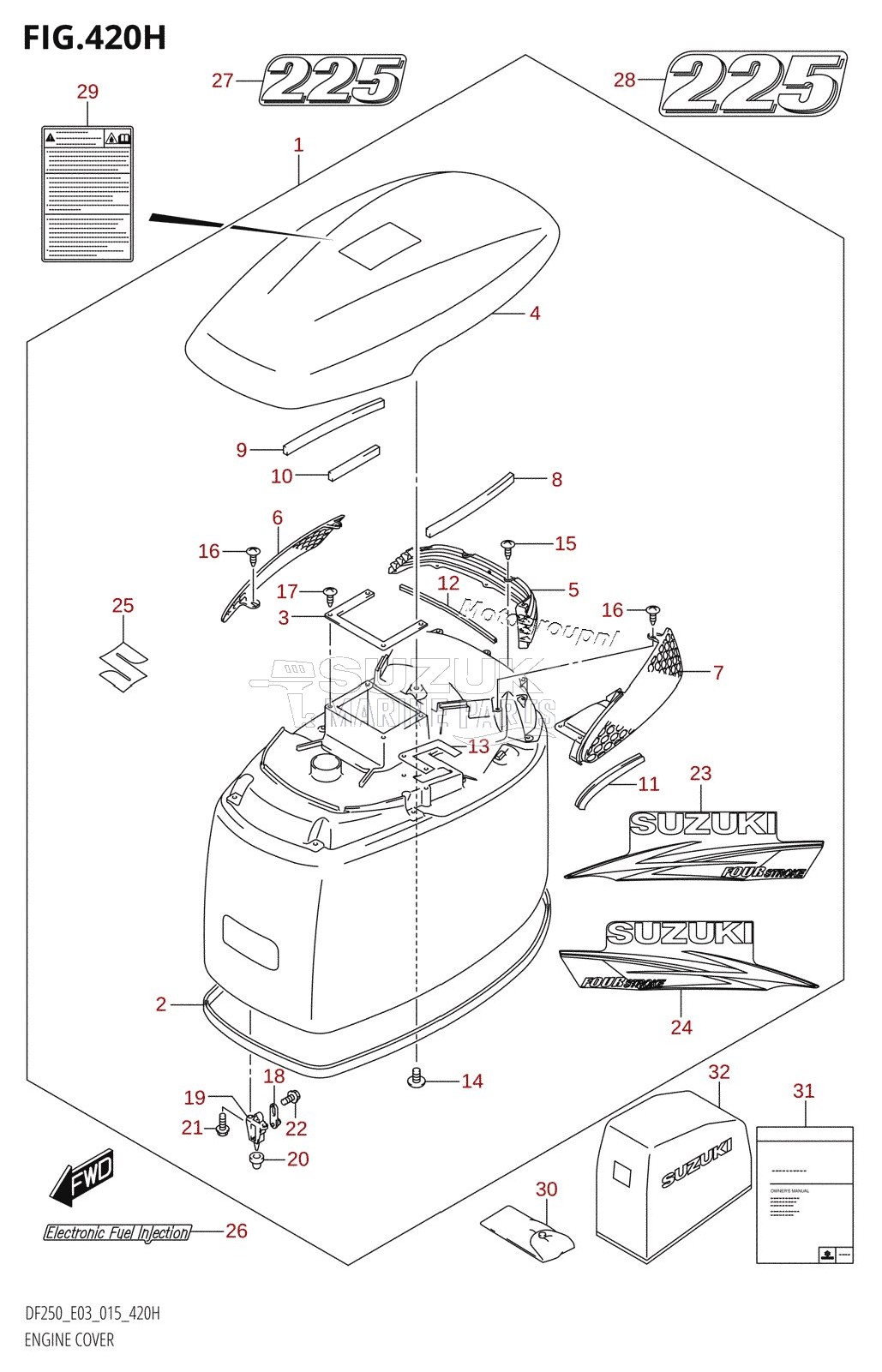 ENGINE COVER (DF225Z:E03)